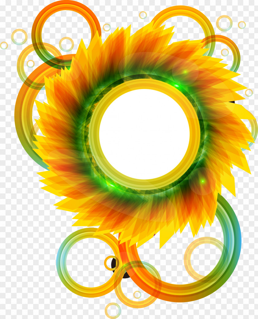 Sunflower Vector Background Material Common Illustration PNG