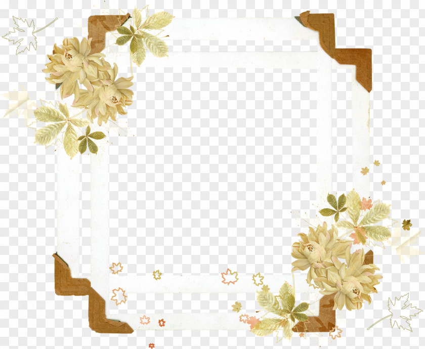 Autumn Flower Picture Frames Clip Art PNG