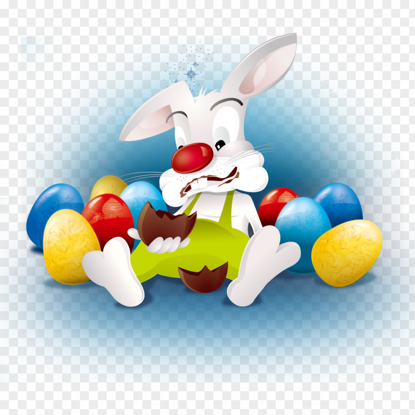 Bunny And Eggs Easter Egg E-card Kartka Christmas Card PNG
