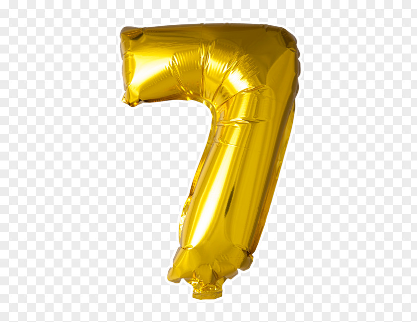 Gold Toy Balloon Number Numerical Digit PNG
