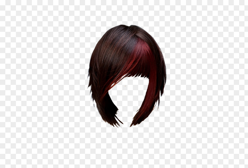 Hair Bangs Black Coloring Maroon Brown PNG