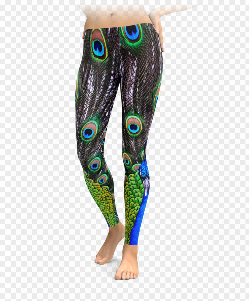 Peacock Leggings Clothing Fashion Saint Patrick's Day Pants PNG
