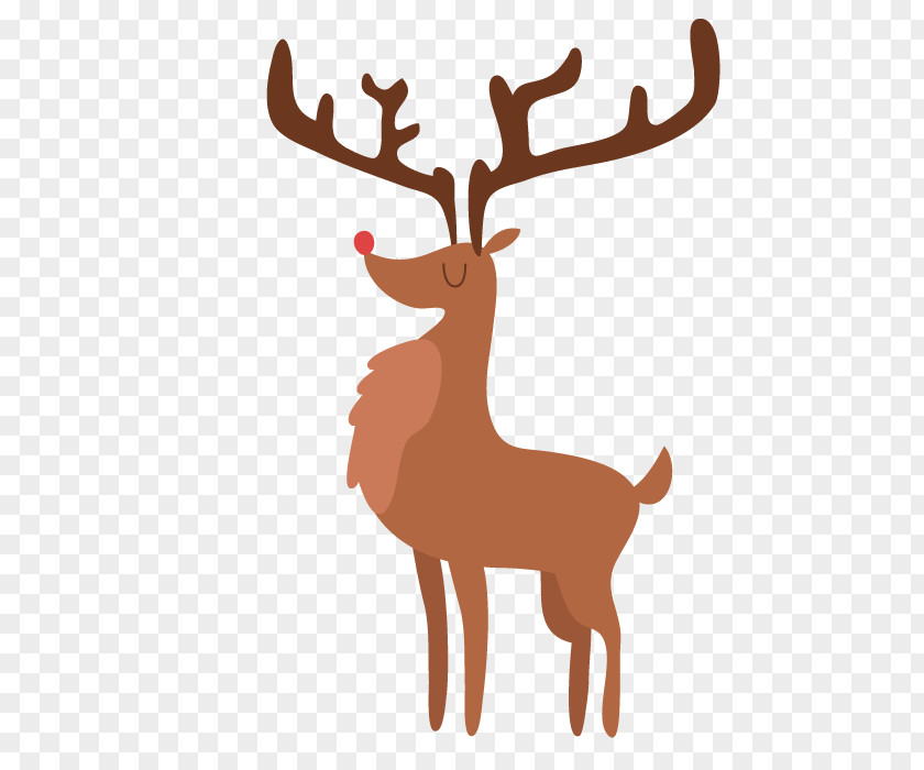 Vector Painted Deer Image Download Reindeer Christmas Zazzle PNG