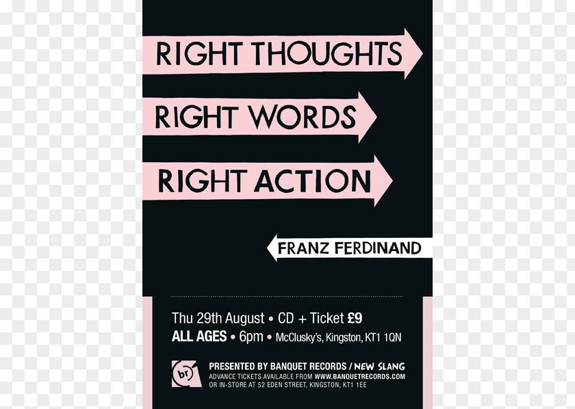 Indie Event Franz Ferdinand Right Thoughts, Words, Action Phonograph Record U.S.A. ビニール PNG