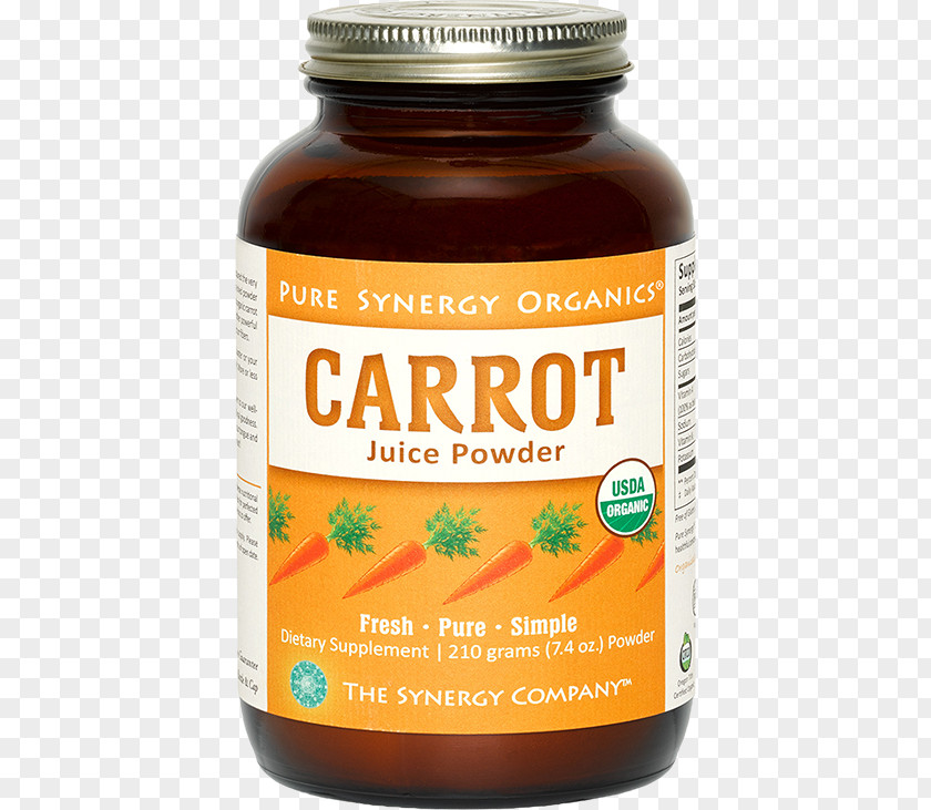 Organic Carrot Juice Dietary Supplement The Synergy Company Powder Food Falcarindiol PNG