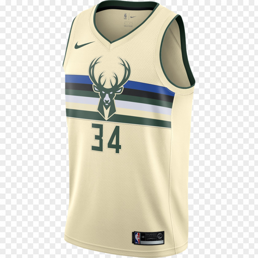 T-shirt Milwaukee Bucks Jersey NBA Nike PNG