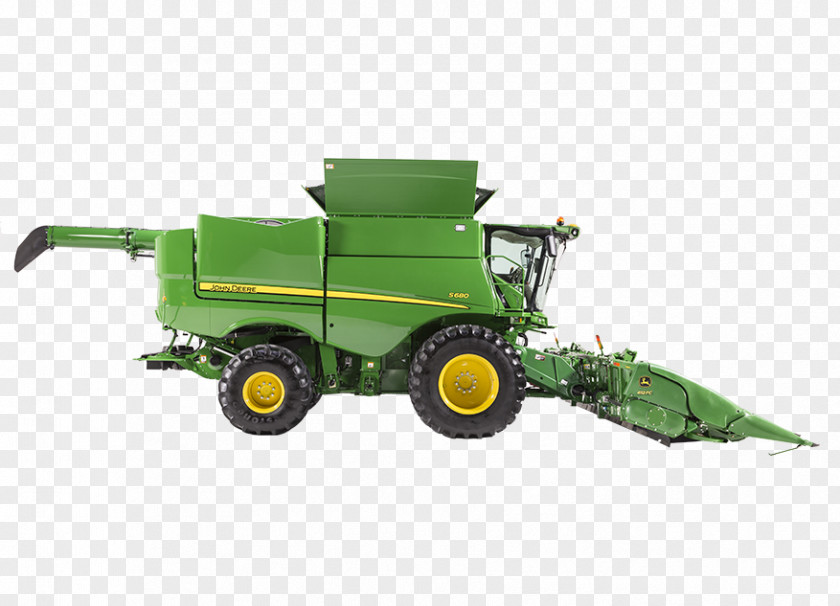 Tractor John Deere Reaper Combine Harvester Machine PNG