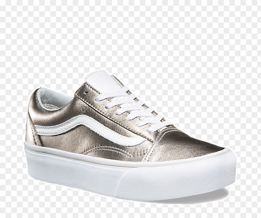 Gold Vans Shoe Fashion Wedge Casual PNG