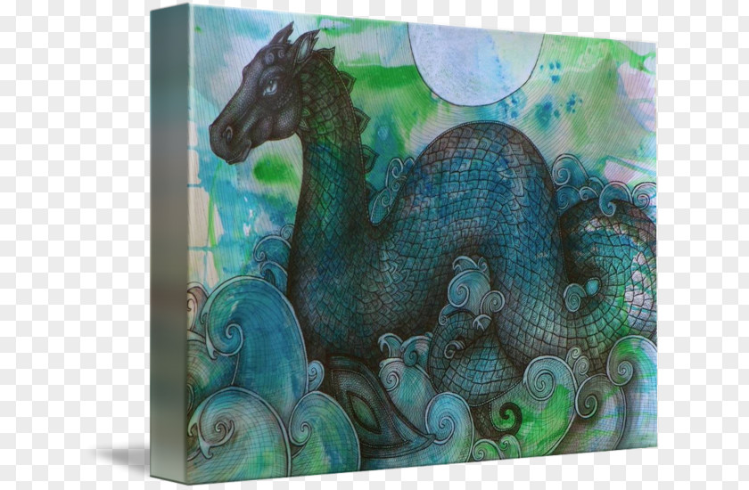 Loch Ness Monster Gallery Wrap Canvas Art PNG