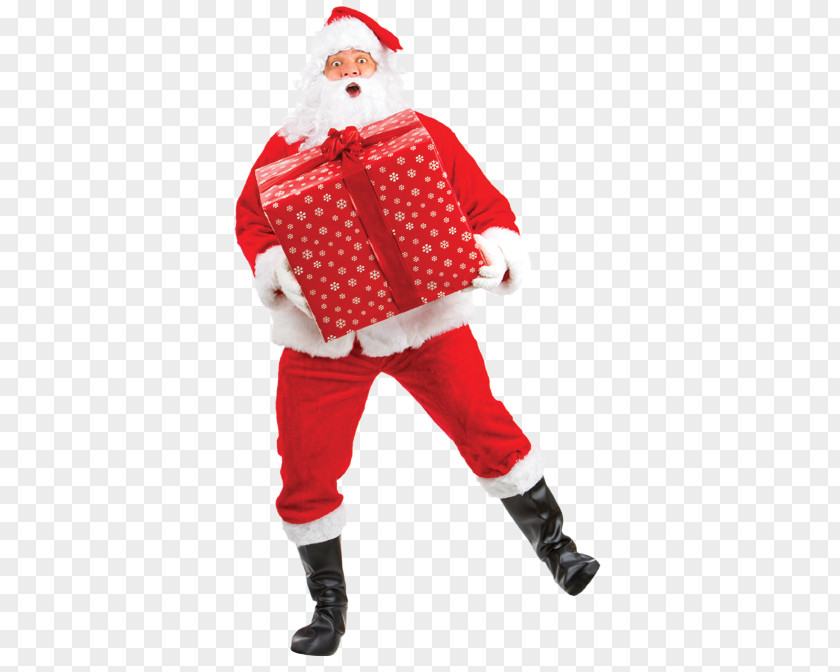 Red Santa Claus Reindeer Christmas Gift PNG