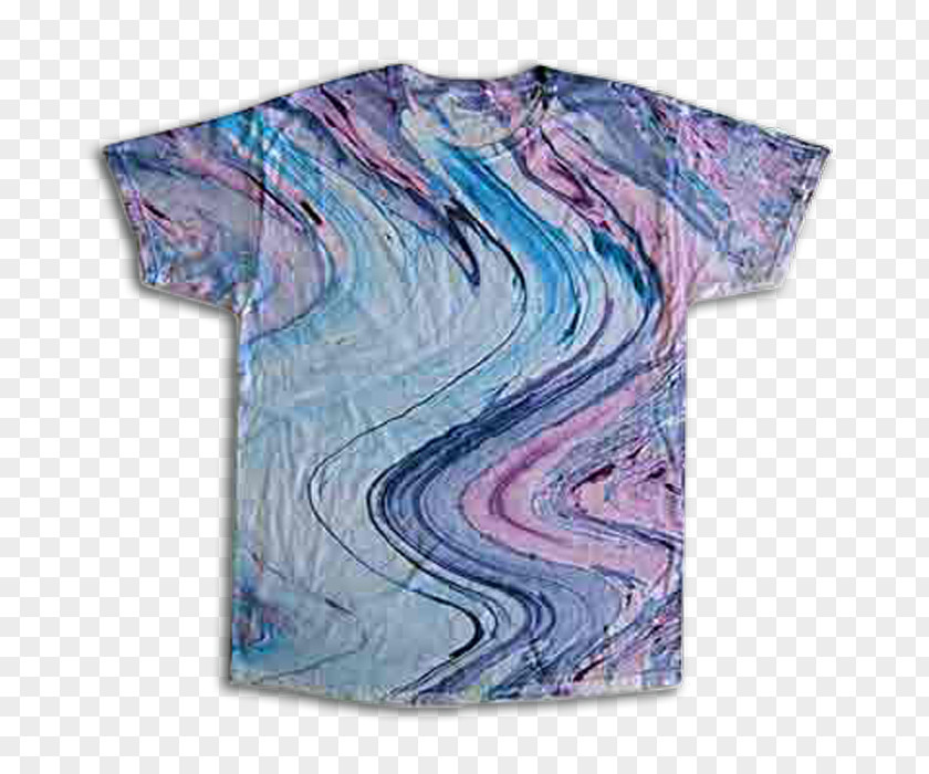 T-shirt Tie-dye Sleeve Silk PNG