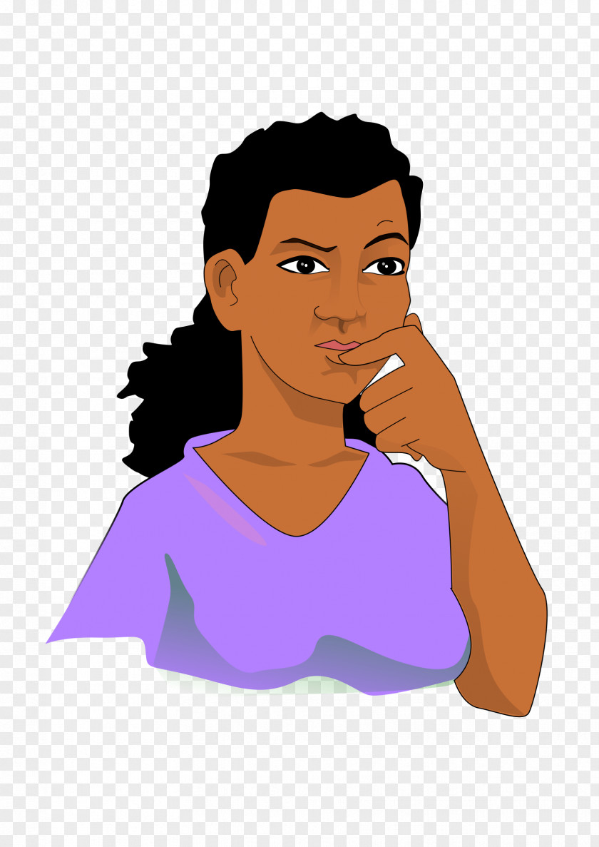 Thinking Woman Clip Art PNG