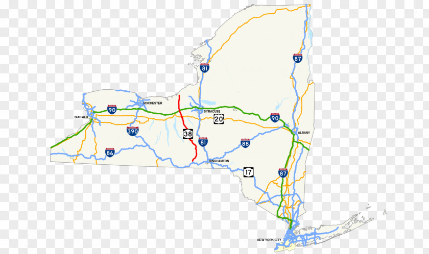 Route New York City State 38 107 US Interstate Highway System PNG