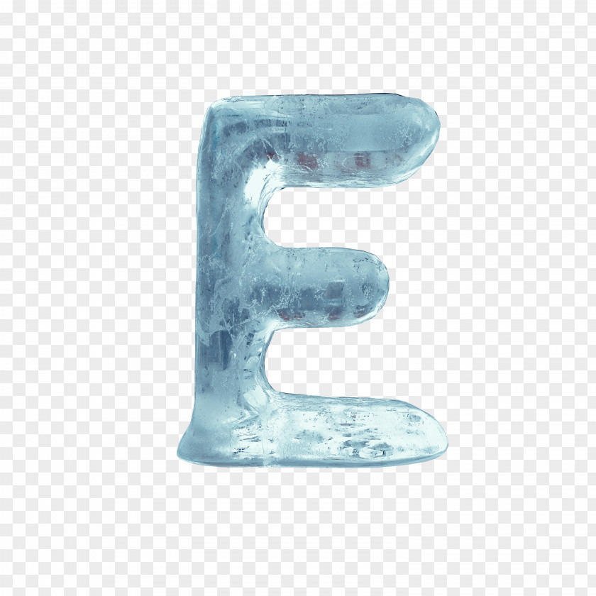 Blue Ice Letter E PNG