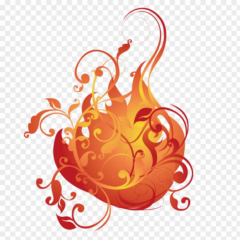 Creative Vector Artwork Flame Euclidean Fire Pattern PNG