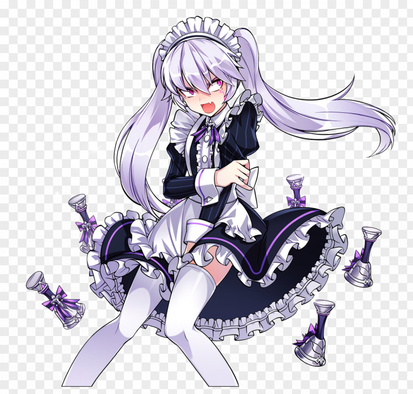 Crossdressing Elsword Elesis Maid Closers Game PNG