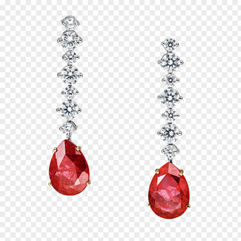 Earring Jewellery Ruby Diamond Formal Wear PNG