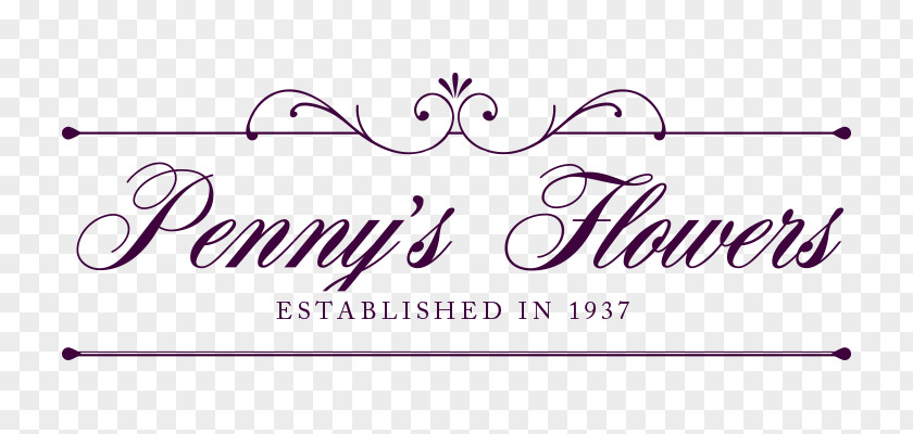 Floral Text Box Penny's Flowers Logo Floristry Design PNG