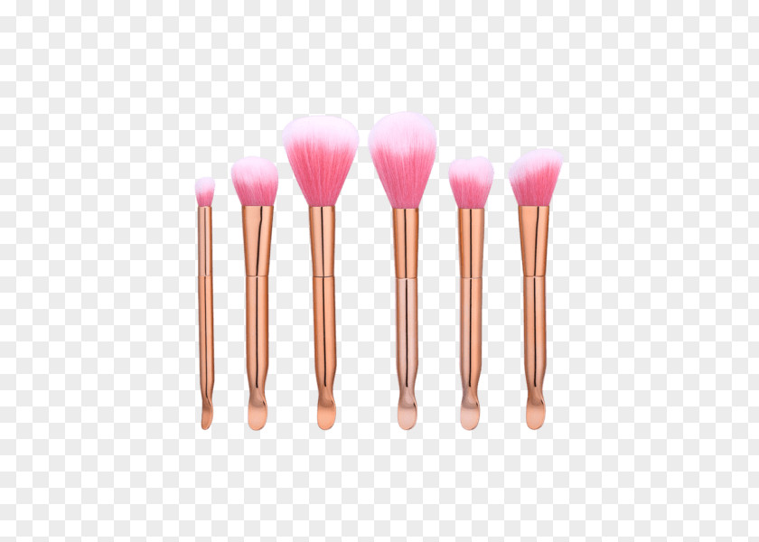 Rose Gold Brush Makeup Make-up Nylon Tool PNG