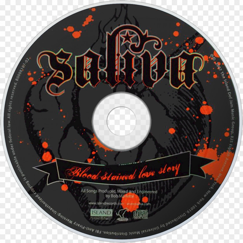 Saliva Compact Disc Blood Stained Love Story Album Back Into Your System PNG