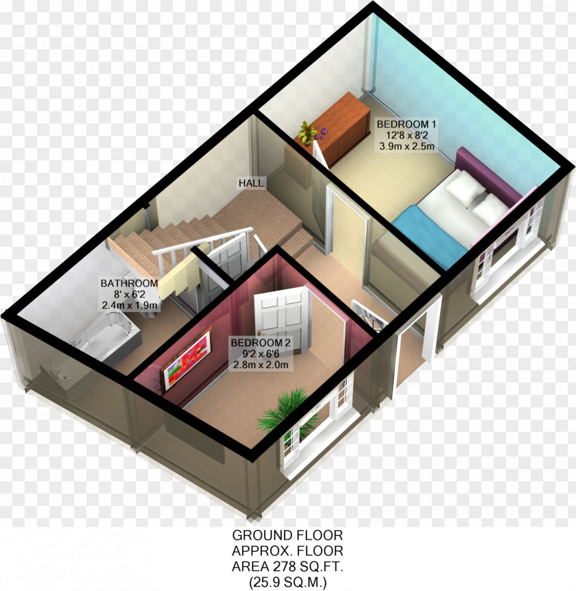 Terraces And Open Halls Floor Plan PNG