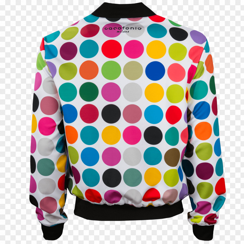 Bomber Jacket Polka Dot T-shirt Sleeve Outerwear PNG