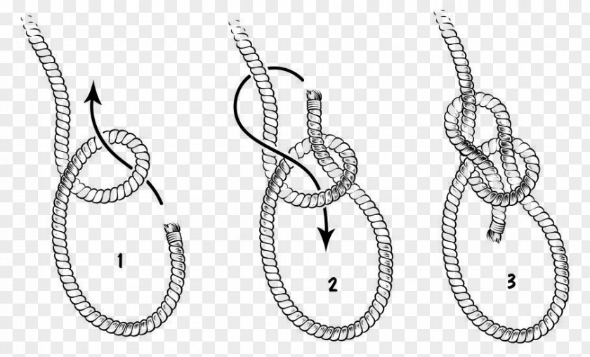 Bowline Earring Knot Arborist Chain PNG