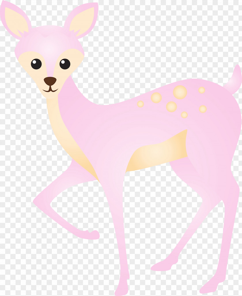 Pink Deer Animal Figure Tail Fawn PNG