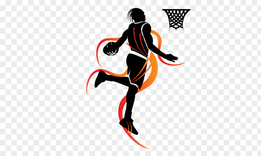 Vector Basketball Shooting Sport Clip Art PNG