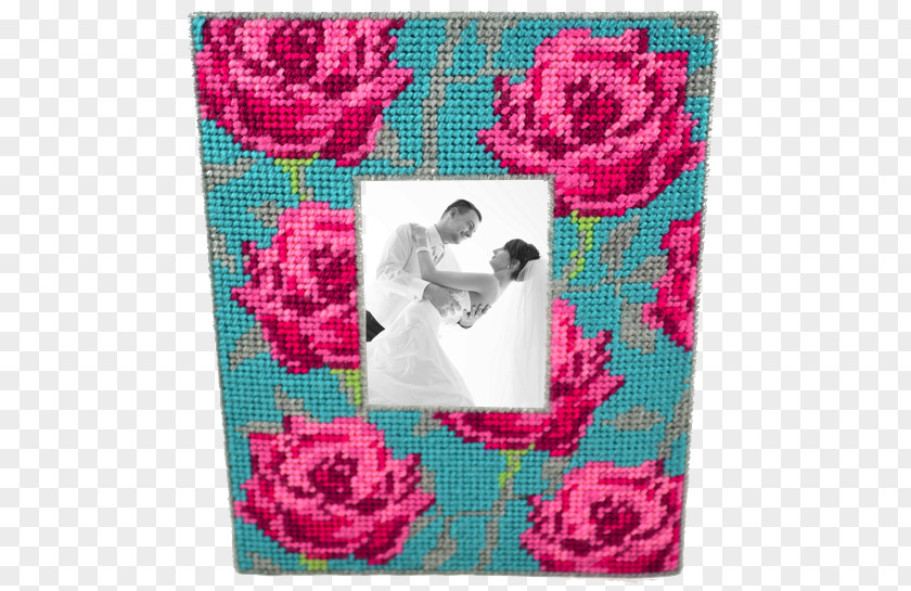 Rose Pattern Cross-stitch Craft Plastic Canvas Picture Frames PNG