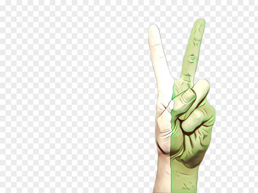 V Sign Language Finger Hand Glove Gesture Arm PNG