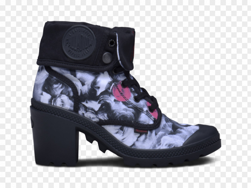 Boot Women's Palladium Baggy Heel Low LP Mtl P Black Shoe PNG