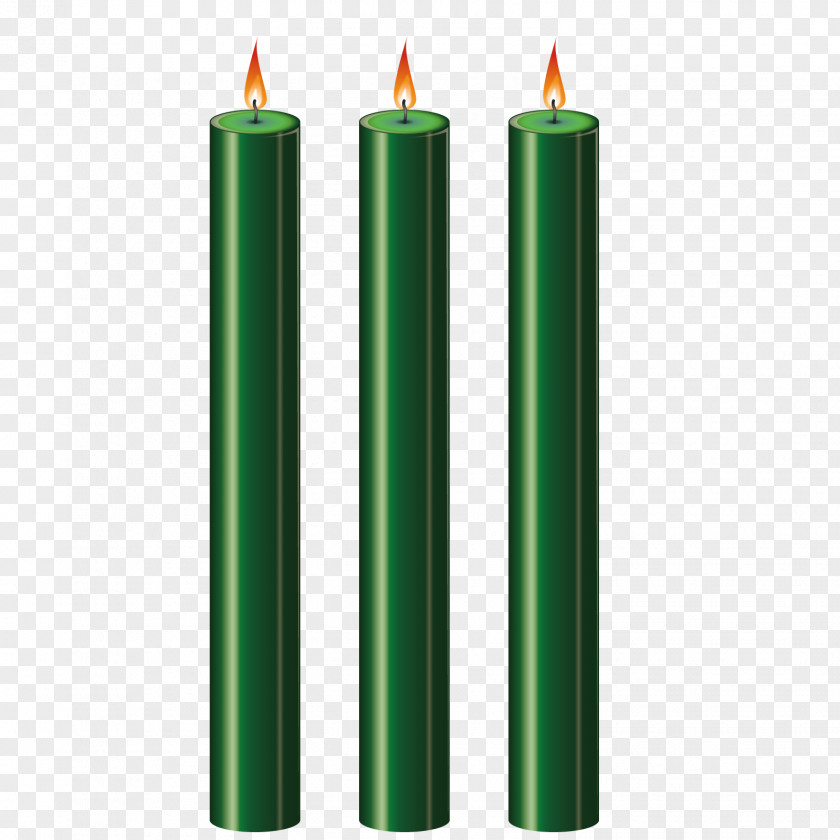 Vector Green Candle Flame PNG