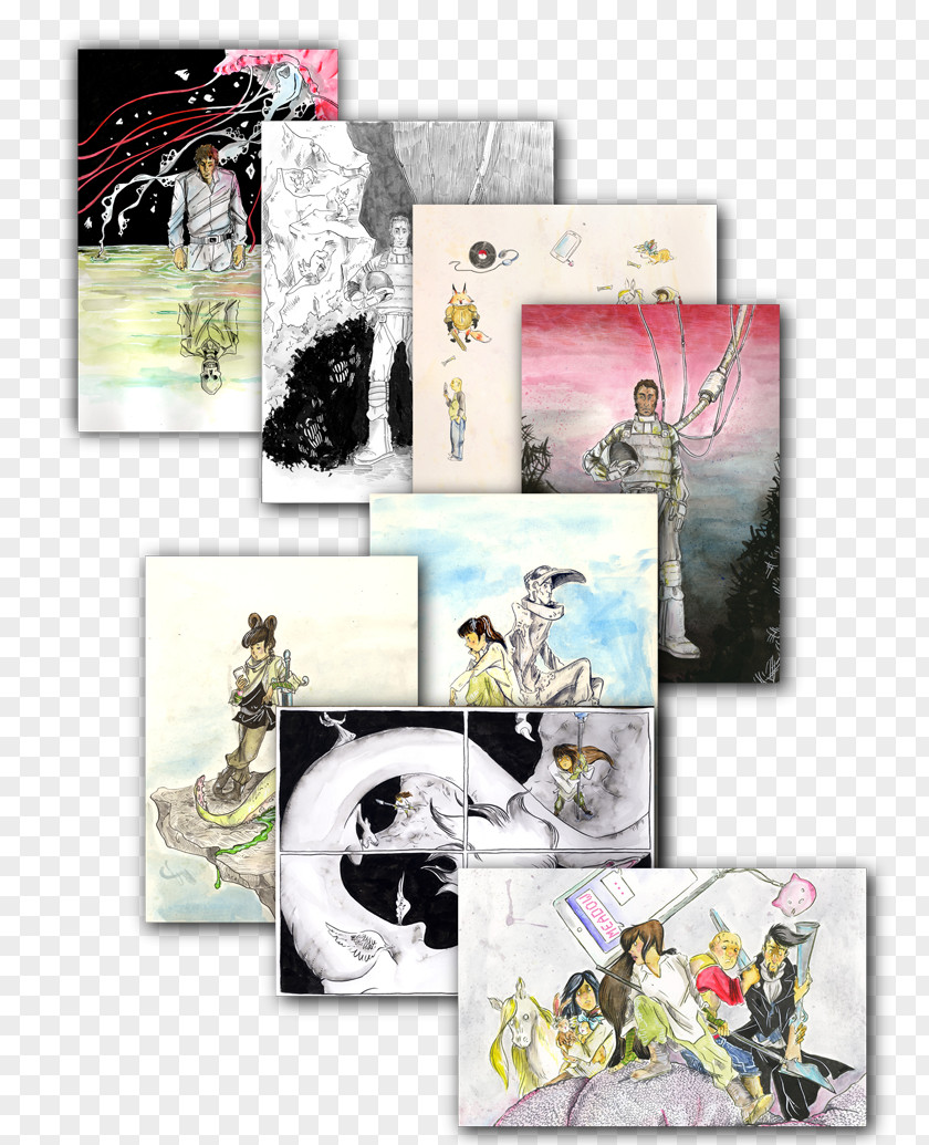 Collage Comics Graphic Novel Art Picture Frames PNG