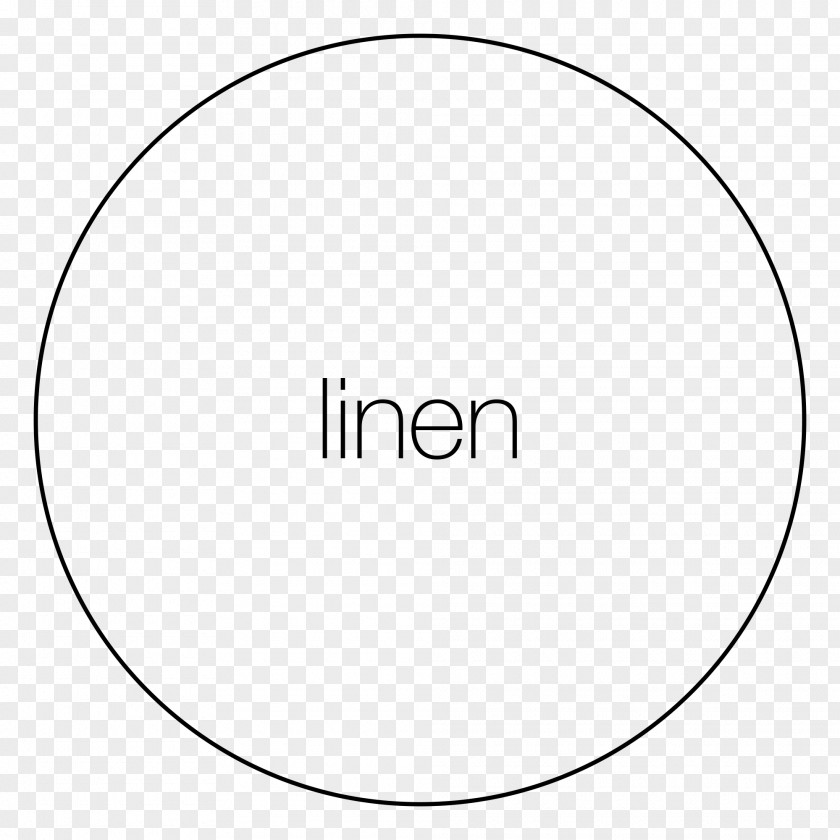 Linen Brand Circle White Angle PNG