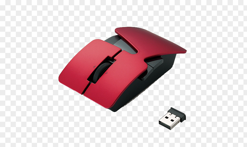 Red Wireless Mouse Computer Nendo Office Laptop Elecom PNG