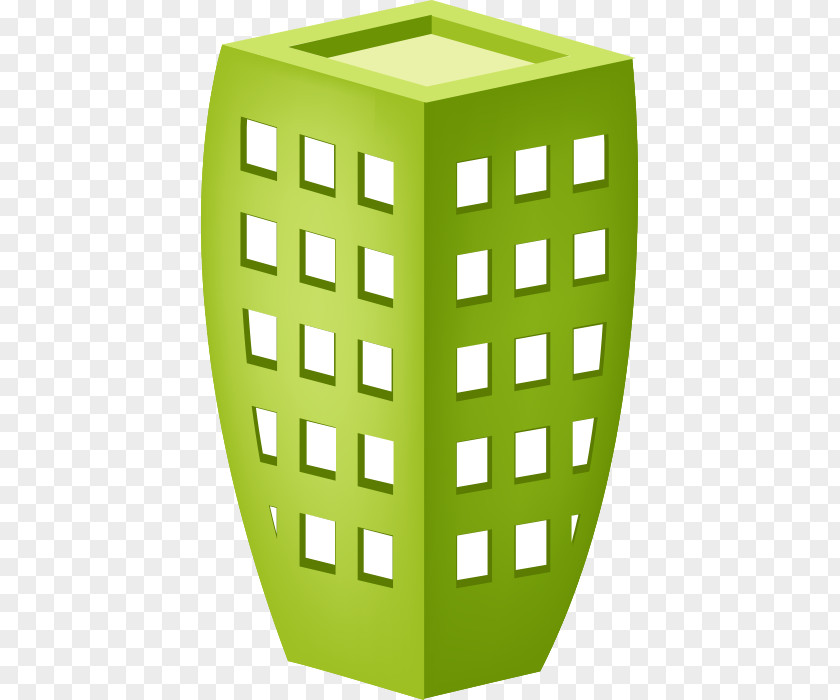 Green Building Office Cartoon Download PNG