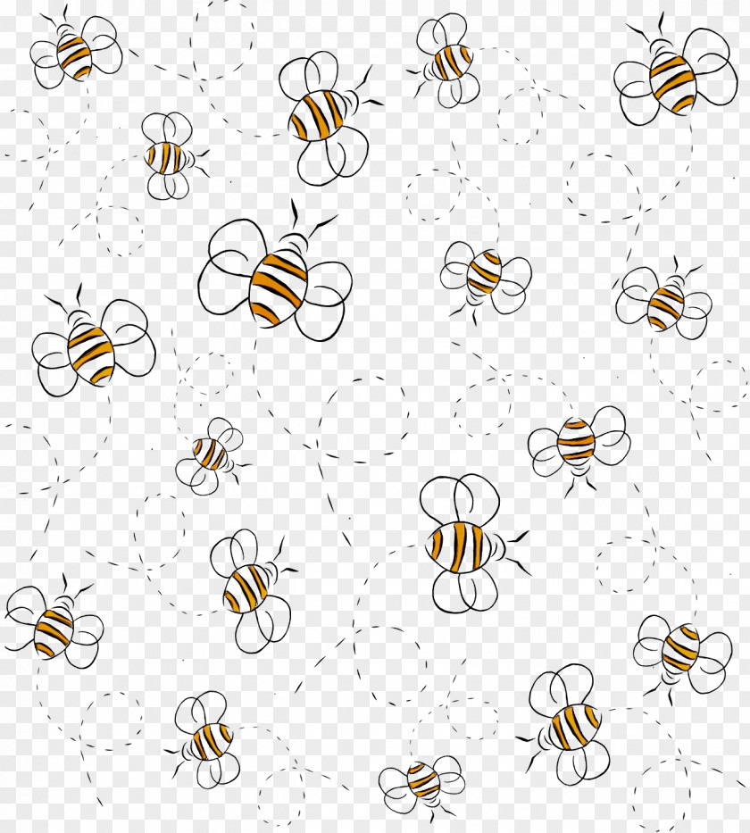 Honey Bee /m/02csf Insect Line Art Drawing PNG