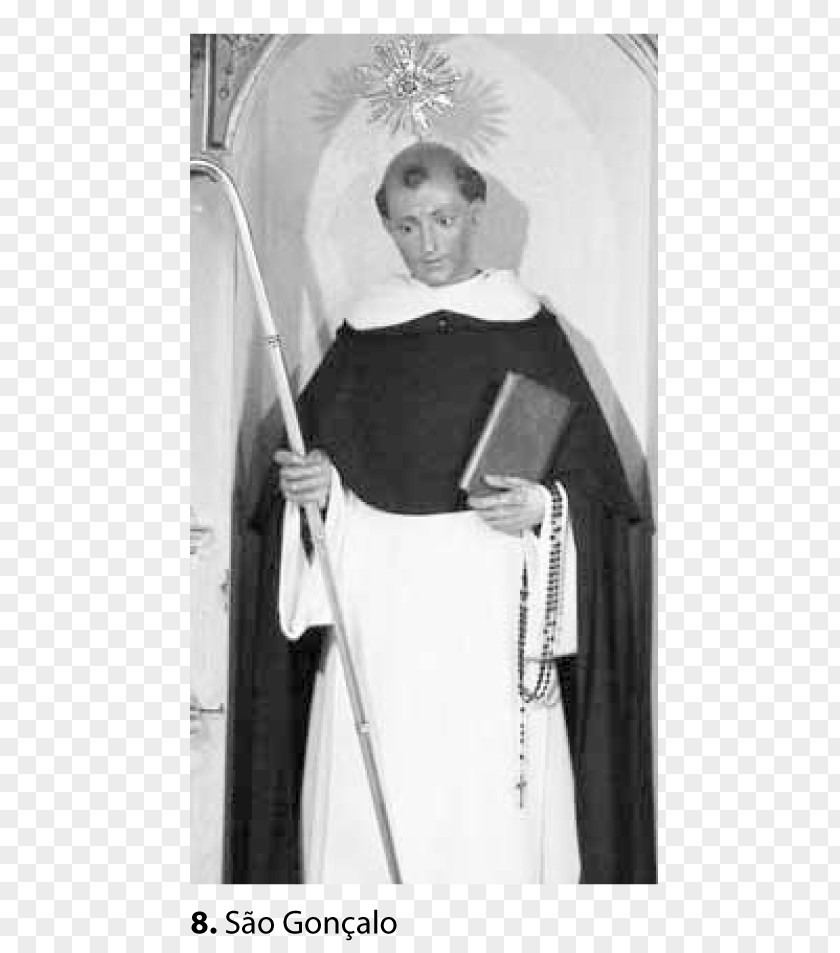 Santo Antonio White Gown Shoulder Abbess PNG