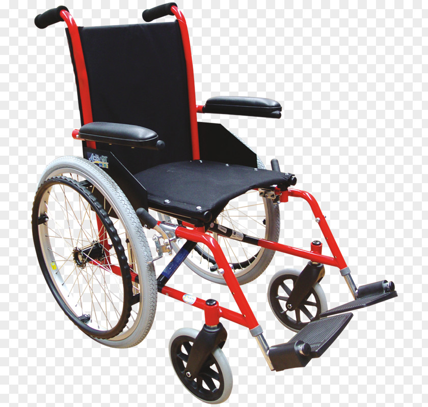 Silla Motorized Wheelchair Red PNG