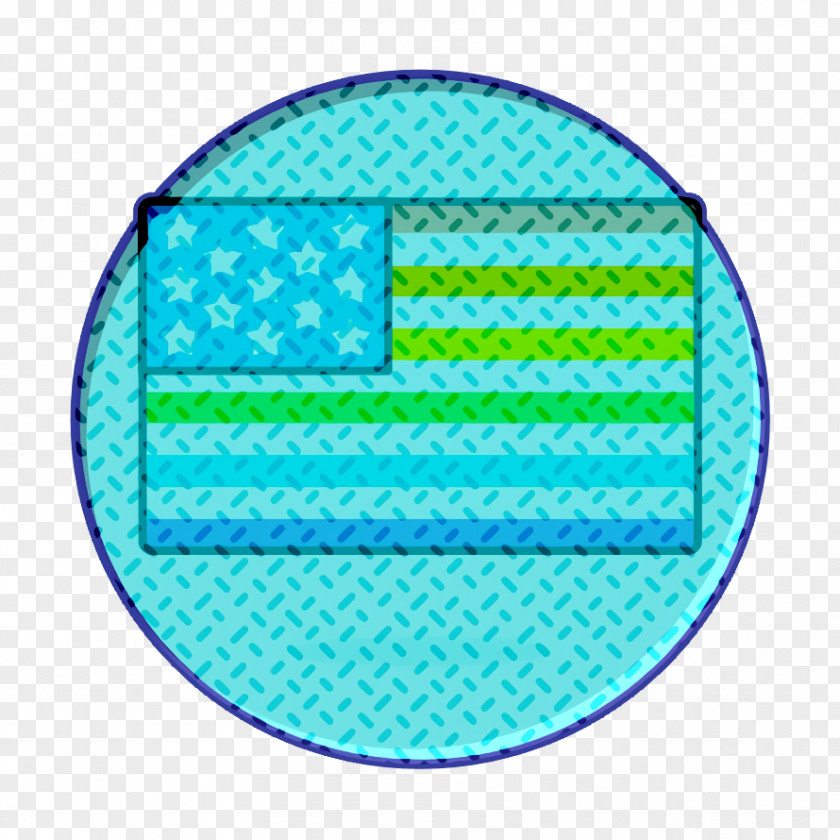 Teal Turquoise Flag Icon PNG
