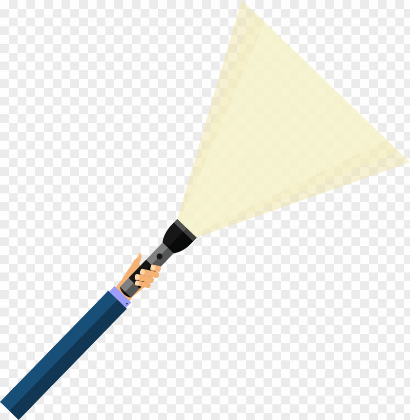 Flashlight In Hand Yellow Angle PNG