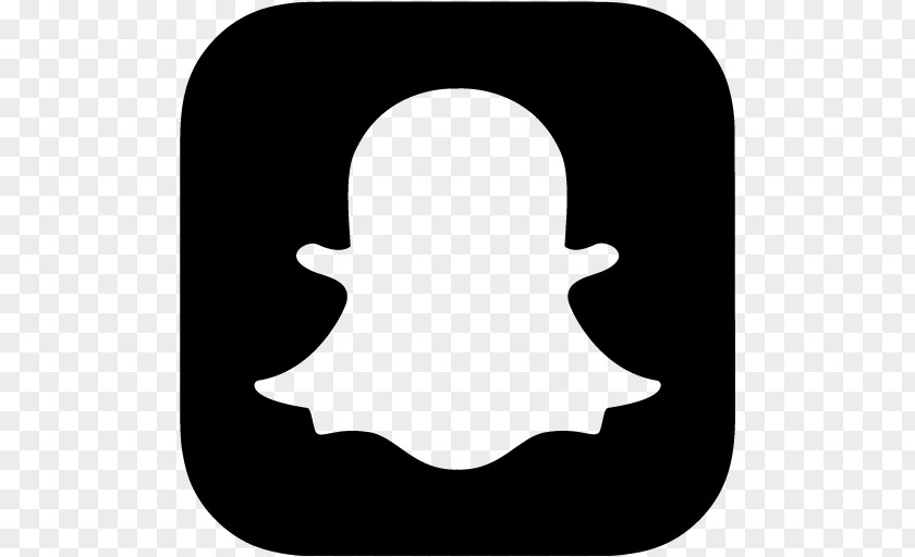 Social Media Snapchat Black And White PNG