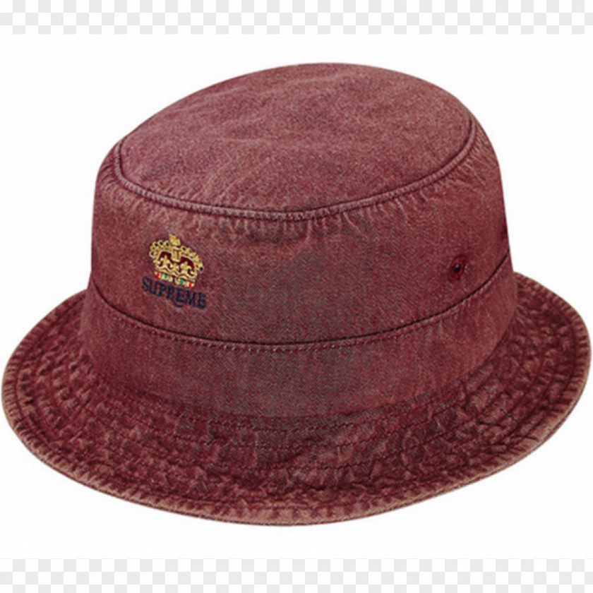 Supreme Bucket Hat Denim Red PNG