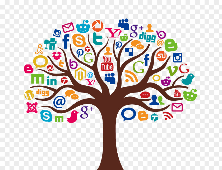 Vector Information Tree Social Media Marketing Icon PNG