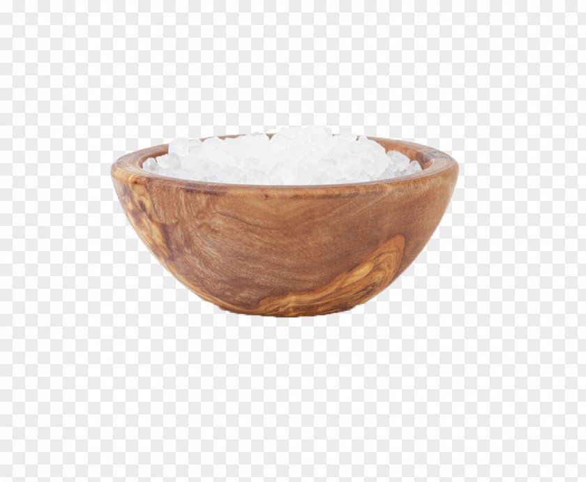 The Sea Salt In Wooden Bowl Cooking Sodium Chloride PNG