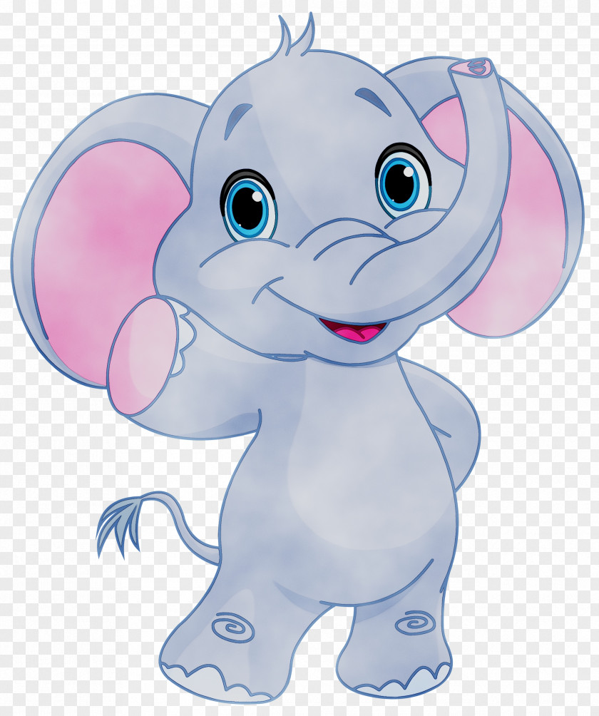 Elephant Clip Art Cartoon Image PNG