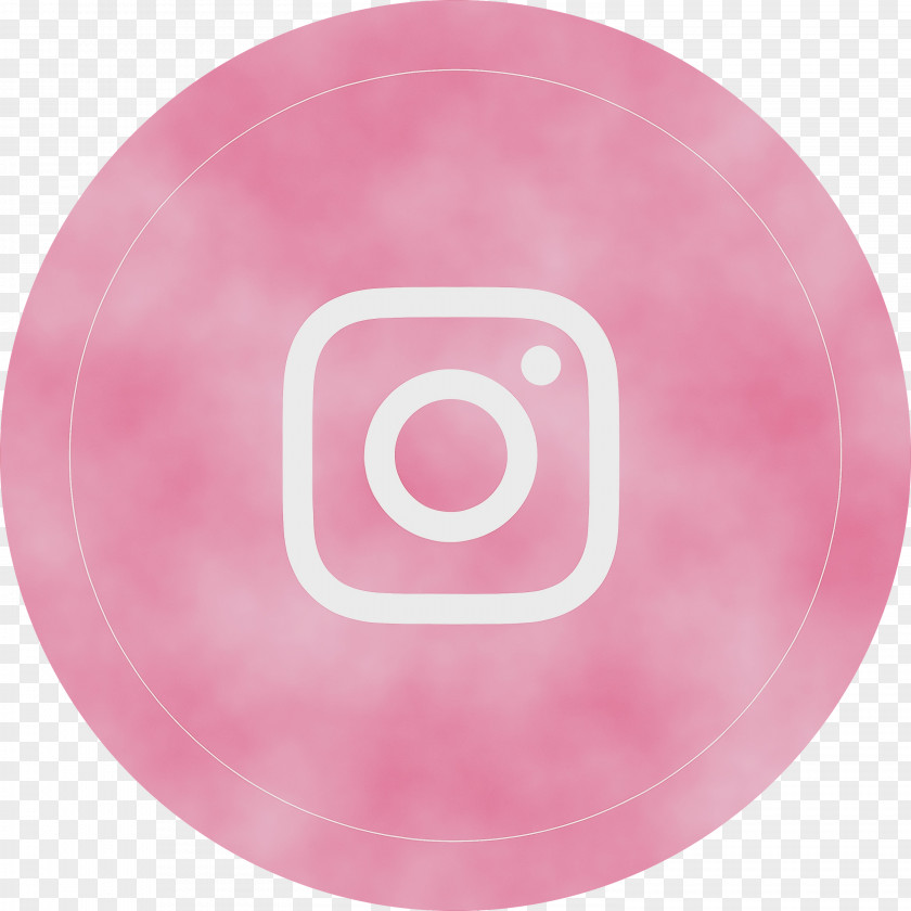 Instagram Logo Icon Watercolor Paint Wet Ink PNG