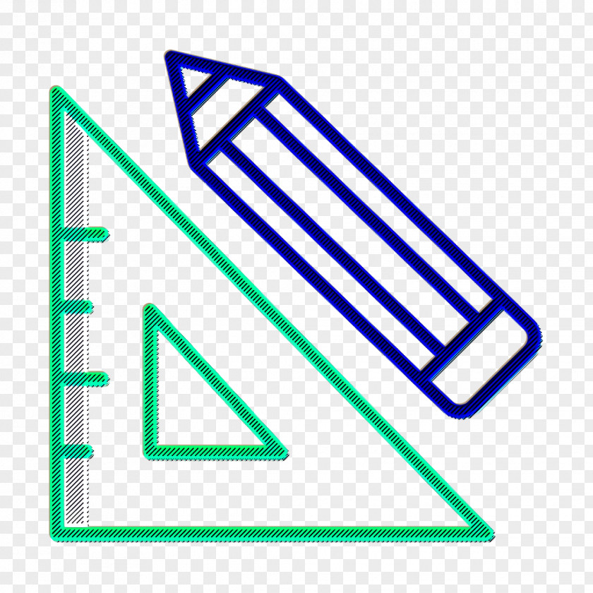 Set Square Icon Pencil Graphic Design PNG