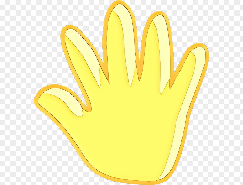 Smile Glove Yellow Hand Finger Gesture PNG